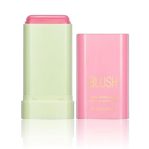 Qifylmaf Multi-Use Makeup Blush Stick, Tinted Solid Moisturizer On-the-Go Blush, Multi-use Cream Blush Stick for Cheek & Eyes & Lips, Waterproof Natural Nude Makeup for All Skin (1# Shy Pink) - Image 1