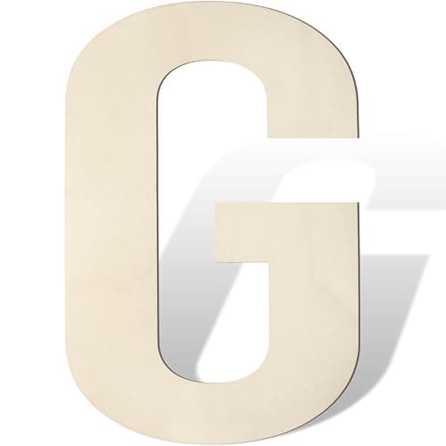 Large Wooden Letters 17 Inch Big Wooden Alphabet Letters for Wall Decor Unfinished Large Wood Letters G for Nursery Decor Crafts Blank Wooden Cutout Sign for Party Birthday Wedding Home Decoration - Image 1