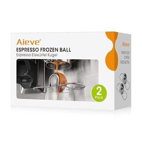 AIEVE 2 Pack Espresso Cooling Ball, Stainless Steel Frozen Ice Rock for Coffee, Espresso Accessories Extract Brew Chilling Tool Chiller Gift for Birthday, Valentine's Day, Christmas - Image 1
