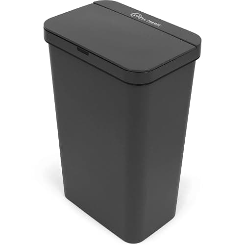 SIMPLI-Magic 13.2 Gallon / 50 Liter Rectangle Kitchen Sensor Trash Can, Touchless Automatic Kitchen Garbage Bin with Soft-Close Lid, Gray - Image 1