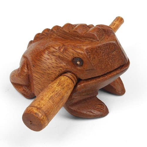 Mystery Mountain Frog Güiro - Fair Trade Percussion Instrument - Brown, Acacia Wood - Fun for All Ages - Image 1