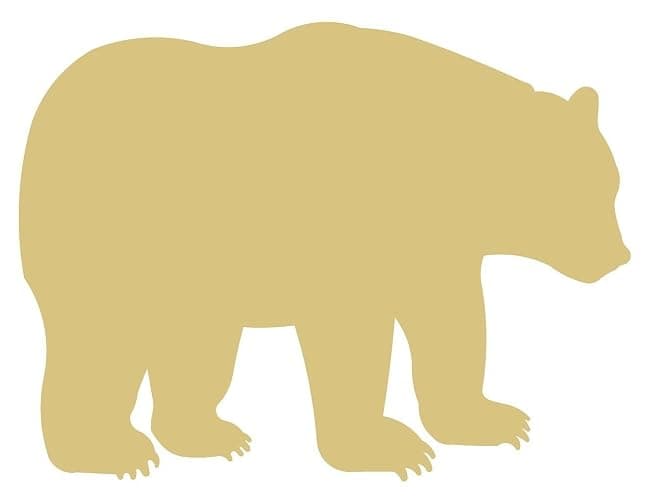 Bear Unfinished Wood Cutout, No Sanding Required, 1/4" Laser Cut Smooth MDF Cutout, Home Décor, Crafts, DIY Projects, Made in USA by Diverse Print & Cut - Image 1
