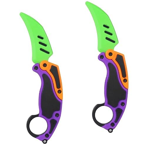 Dreamplay Fidget Gravity Karambit Knife, 2 Pcs 3D Printed Gravity Toys Fake Knife Perfect for Anxiety Stress Relief Autism and ADD - Image 1