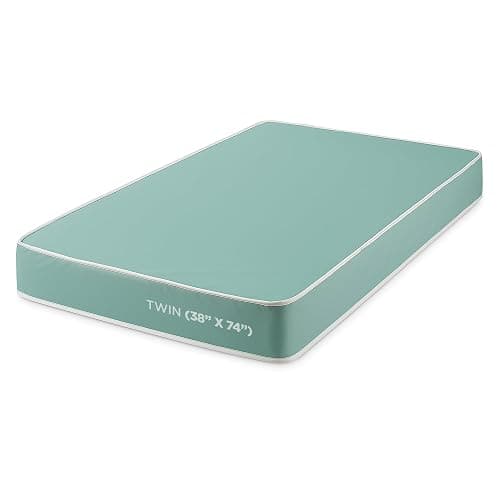 FORTNIGHT BEDDING 4-Inch Foam Twin Mattress with Water Resistant Vinyl Cover, Firm Sleep for Kids and Adults, Mattress in a Box CertiPUR-US Certified, Made in USA Twin - Image 1