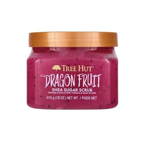 Tree Hut Dragon Fruit Shea Sugar Scrub, Exfoliating, Hydrating & Moisturizing Body Scrub with Shea Butter & Nourishing Essential Oils, Smooth & Soften Skin, 18 oz - Image 1