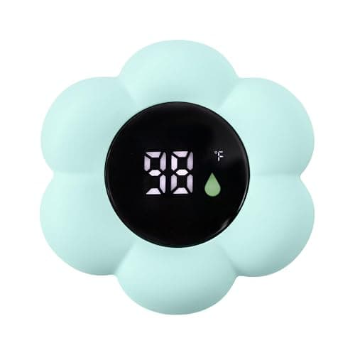 Haakaa Silicone Baby Bath Thermometer – Water Temperature Thermometer for Baby Safety, Floating Infant Bath tub Temp Thermometer for Newborns & Toddlers- Flower - Image 1