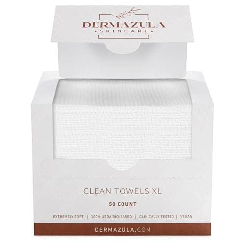 taktick Disposable Face Towels, 50 Count Ultra Soft Facial Towels for Gentle Cleansing, Face Cloths for Washing Face, Ideal Face Towels for All Skin Types, Perfect for Home and Travel, White - Image 1