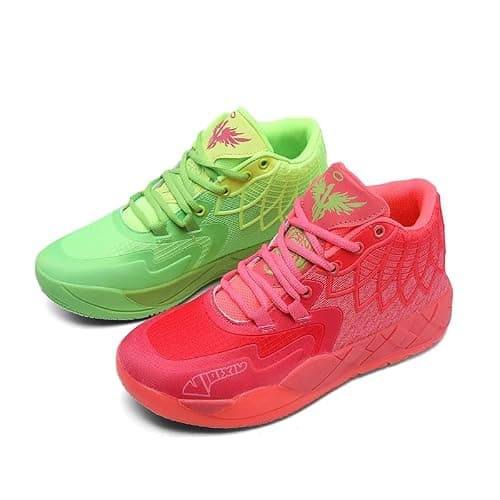 IGZBIBG Men's Knitted Mesh Breathable Mid-Top Basketball Shoes with Round Toe, Non-Slip and Lightweight Lace-Up Casual Sports Shoes Suitable for Walking, Running and Daily Travel - Image 1