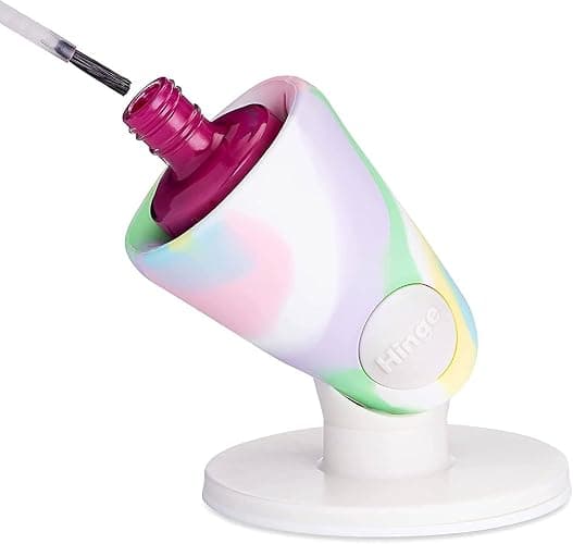 tweexy Hinge Untippable Nail Polish Bottle Holder | Anti-Spill Nail Polish Holder Stand, Tilted, Smartgrip Airlock Suction | Fingernail Painting, Nail Art Tools | Nail Polish Accessories (Unicorn) - Image 1
