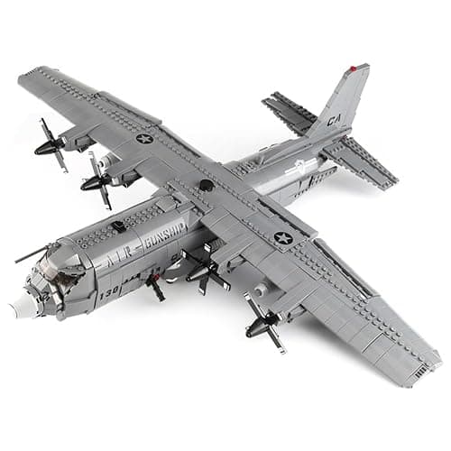 MEOA AC130 WW2 Military Airplane Building Sets 1713pcs Gunship Jet Plane Building Blocks Model Kit Toy Aircraft Gift for Adults - Image 1