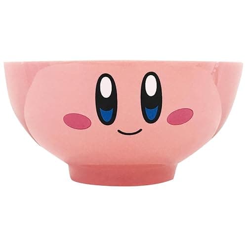 SKJ USA, INC. Kirby Rice Bowl (Face) – 10.82oz, Durable Ceramic, Cute & Functional Japanese-Inspired Bowl for Rice, Snacks, and More - Image 1