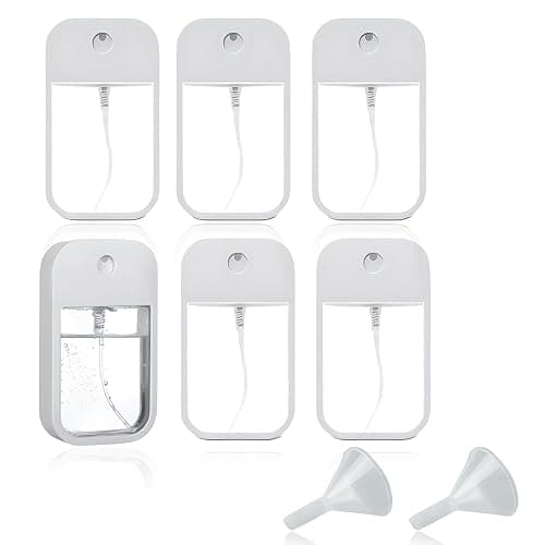 SJBAUTYO 6 Stück 45ml Sprühflaschen Kleine,Wiederverwendbar Mini Feinnebel Sprühflasche,Kommt mit 2 Mini-Trichtern,für Parfüm, Körperpflege Flüssigkeit,Kosmetik - Image 1