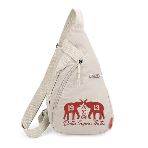 Multi-Function Crossbody Chest Bag Street Style Crossbody Chest Bag with Delta Sorority Elephant Printed - Multi - Image 1