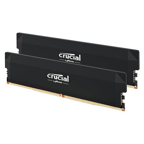 Crucial Pro DDR5 RAM 32GB Kit (2x16GB) 6000MHz CL36, Overclocking Gaming, Intel XMP 3.0 / AMD EXPO, Computer Memory (PC), Black - CP2K16G60C36U5B - Image 1
