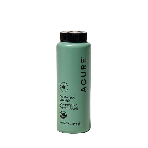 Acure Dry Shampoo - Mini Powder Dry Shampoo for Women with Brunette & Dark Hair, Care to Refresh Treated Color Tinted Hair with Rosemary & Cocoa, Non Aerosol, Clean, 100% Vegan - 1.7 oz Travel Size - Image 1