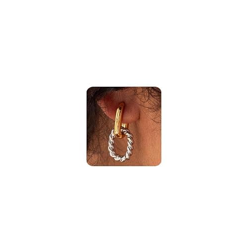 MUMREUES Gold Earrings for Women 14K Gold Hoop Earring Dainty Minimalist Simple Small Earrings Jewelry Gift for Her - Image 1