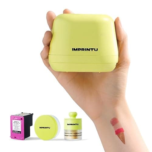 Imprintu Temporary Tattoo Printer – Full Set with Powder Primer & Balm Fixer, 100% Vegan Cosmetic Ink, Dual Mode for Skin & Objects, Lasts up to 24 Hours, Over 10,000 Custom Designs with iOS/Android - Image 1