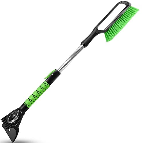 SEAAES 35.5 Inch Snow Brush for Car, Extendable Windshield Ice Scraper with Foam Grip, Snow Scraper Brush for SUV Truck Auto Jeep RV Vehicle Window - Image 1