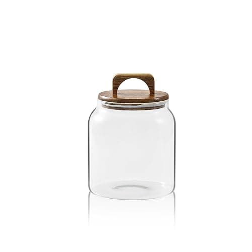 Sweejar Glass Jars for Laundry Room Organization, Half-Gallon Laundry Pods Container, Glass Food Storage Jars with Airtight Lid, 1 Pack, Hand Lid - Image 1