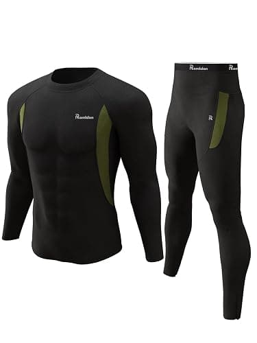 romision Thermal Underwear for Men Long Johns Fleece Lined Hunting Gear Bottom Top Set Base Layer for Cold Weather Gift - Image 1