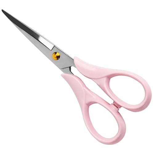 Aesthetic Pink Acrylic Scissors, 6.3" Craft Shears with Sharp Stainless Steel Blades for Home Office & School, Cute Stationery Tools for Bullet Journaling, Scrapbooking & Gift Wrapping - Image 1