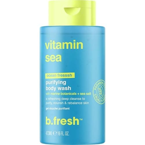 b.fresh Ocean Fresh Body Wash | Vitamin Sea - Nourishing Body Cleanser w/Sea Salt, Cruelty Free, Paraben Free, 16 Fl Oz - Image 1