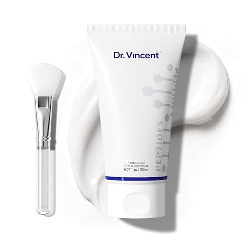Dr Vincent Deep Hydration Collagen Night Wrapping Mask with Collagen Peptides, Overnight Peel Off Face Mask for Firming and Antioxidant, Tri-peptide for Smoothing Wrinkles - Image 1