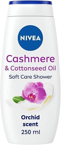 Nivea Cashmere & Cotton Oil Shower Gel (250ml), Body Wash with Vitamin C, E, and Precious Oils, Protects Skin from Drying Out and Leaves it Touchably Smooth - Image 1