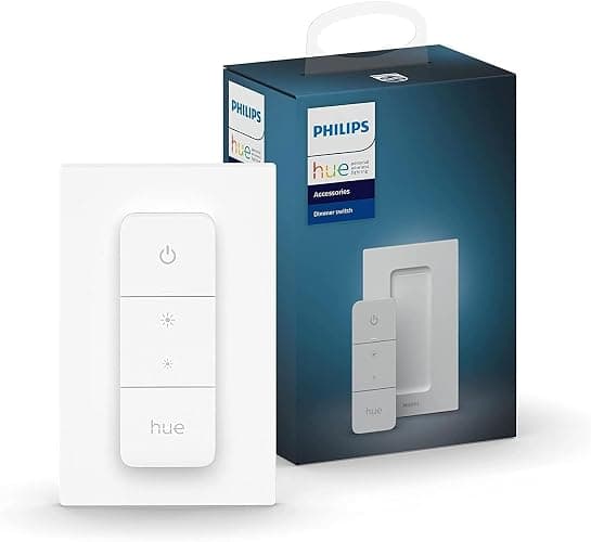 Philips Hue Smart Wireless Dimmer Switch V2 (Installation-Free, Exclusive Philips Hue Lights) for Indoor Home Lighting, Livingroom, Bedroom - Image 1