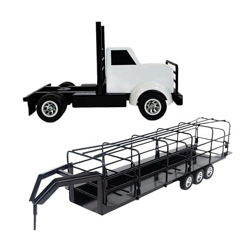 Little Buster Rancher’s Trucking Set - Metal Semi Truck & Gooseneck Trailer | Triple Axle Stock Trailer - Collector Display Bundle - Birthday Gift - Hobbyist - Ranch Livestock - Image 1