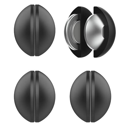 Shower Curtain Weights, Magnetic Silicone Wrapped Heavy Duty Premium Shower Curtain Liner Clips Added Weight - 4 Pack(Black) - Image 1