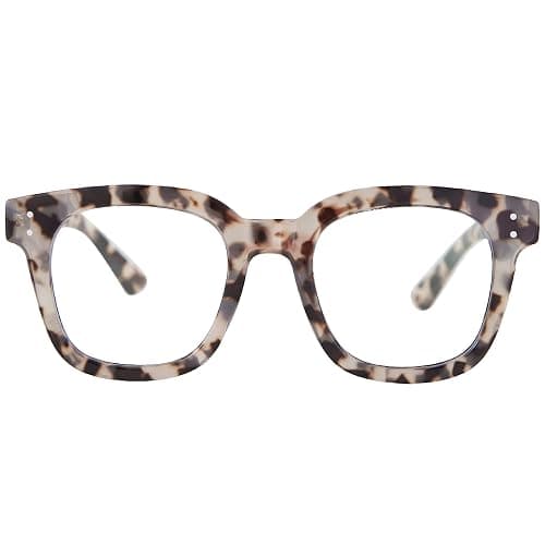 Madison Avenue Blue Light Blocking Glasses Oversized Fashion Blue Light Glasses for Women Anti Eyestrain & UV Protection Computer Eyeglasses (Grey Demi) - Image 1