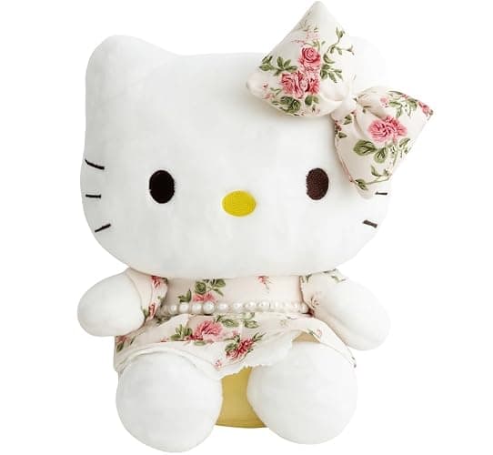 AlphaDesignLuxe Kitty Plush 10” Collectible Kitty Plushie Cute Stuffed Animal Toy Adorable Kawaii Doll (Pearls Country) - Image 1