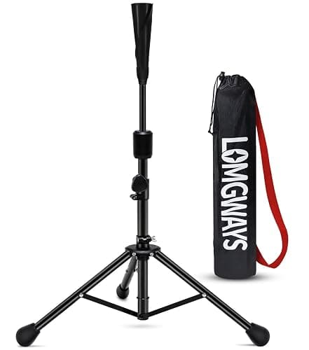 FDLS Baseball Batting tee for Adults and Youth Teens, Portable Tripod Stand Base Tee Easy Adjustable Height 27 to 46 inches for Hitting Training Practice, with Carrying Bag - Image 1