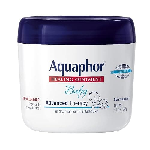 Aquaphor Baby Healing Ointment Advanced Therapy Skin Protectant for Chapped or Dry Skin, Drool Rash and Diaper Rash Ointment, 14 Oz Jar - Image 1
