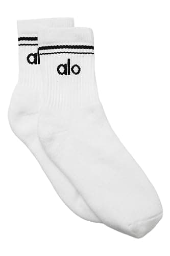 Unisex Half-Crew Throwback Sock - White/Black - Image 1