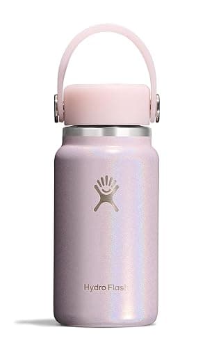 Hydro Flask Micro Bottle - Leak Proof Purse or Pocket Flask - Insulated Mini Water Bottle 6.7 Oz Glimmer Pink - Image 1