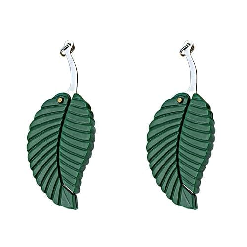 Aarmy 2 Packs Of Green Leaf Key Chain Multi -Function Pocket Outdoor Multi -Function Tool Key Accessories Creative Gifts For Women - Image 1