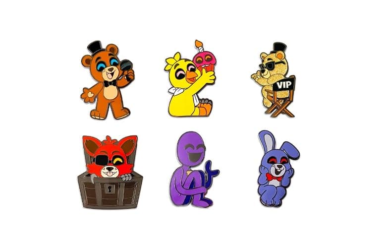 Youtooz Five Nights At Freddy's Pin Set, Collectors Box Includes 6 Pins By Youtooz FNAF Collection - Image 1