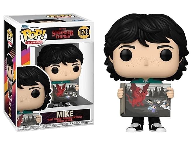 Funko Stranger Things Mike with Will's Dragon Painting + ToyBop Protector: Season 4 Pop! TV Vinyl Figure (Bundled with Pro-Deluxe Pop Protector Collector Case Box Gift Set) - Image 1