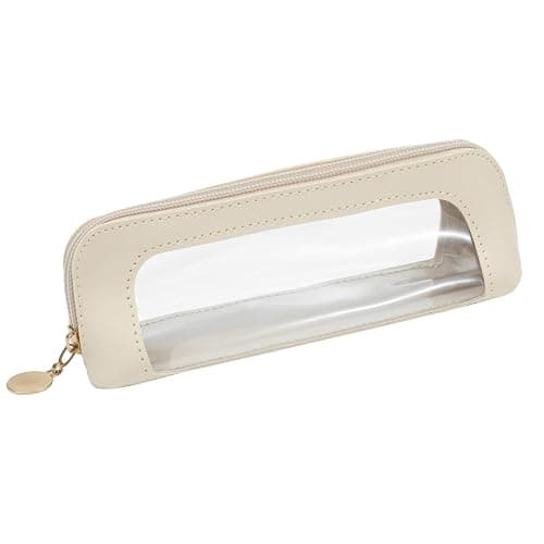 TAHULIK Clear Makeup Bag, Portable Double Sided Clear Toiletry Bag, Traveling, Compact Car Bags, Make Up Organizer, Makeup Brush Bags, Small Make Up Organizer(White) - Image 1