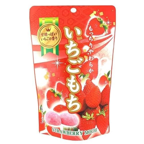 Japanese Mochi Strawberry Flavor Premium Traditional Japanese Rice Cakes 130g Soft Chewy Wagashi Food Sweets Estala - Image 1