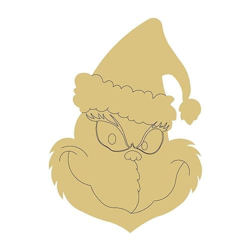 Christmas Design Design by Lines Cutout 1 Item Per Pack Door Hanger Christmas Decor Holiday Unfinished Wood MDF Shape Canvas Style 1 Art 1 (6") - Image 1