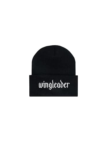Out of Print Fourth Wing: Wingleader Beanie - Officially Licensed Rebecca Yarros Black Hat for Book Lovers - Image 1