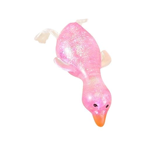 Cute Duck Sugar Stress Ball,Soft Duck Stress Relief Sugar Ball Ultra and Moldable Slow Rise Relaxing Sensory Fidget Stress for Anxiety Relief Pink - Image 1