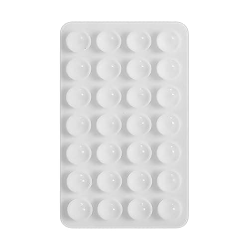 28 Double Sided Square Silicone Suction Cups, Phone Suction Case Grip, Phone Silicone Mount Cups, Multi-Angle Adjustable, with Strong Hold Grip, Pink, for Driving, Cooking, Bathing - Image 1