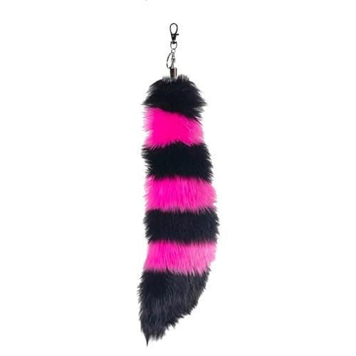 Furry Faux Furs Foxes Tail Keychain Cosplays Toy Bag Hangings Charm Pendant Key Handbag Accessorise Car Ornaments Gifts Cospl - Image 1