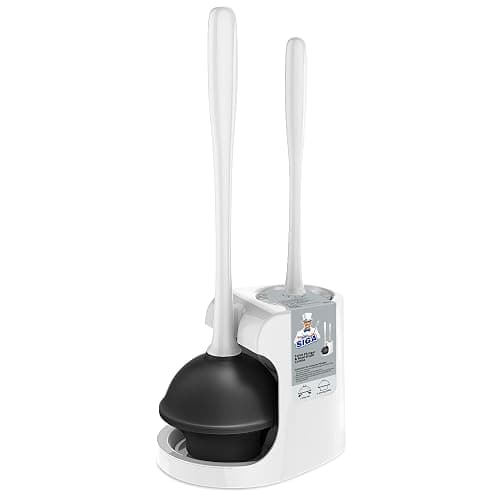 BATHROOM: Toilet Plunger & Bowl Brush Set - Image 1