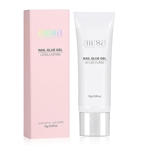 AILLSA Solid Gel Nail Glue for Nail Tips Super Strong Gel Glues Professional Fake Acrylic Soft Nails Glue U V Lamp Curing Needed - Long Lasting 15g / 0.5fl.oz - Image 1