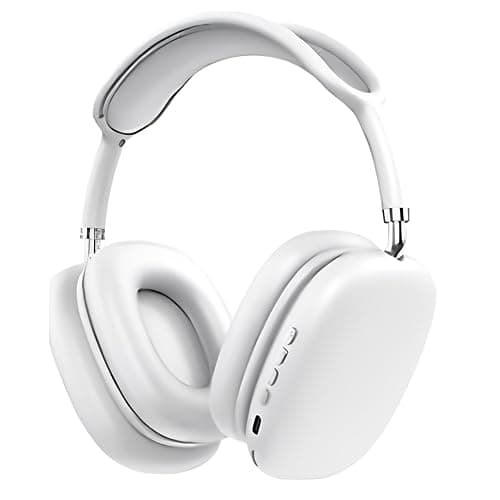 True Face Wireless Bluetooth Over-Ear Headphones, Noise-Canceling Earphones with Mic, Lightweight Design, Deep Bass, Long Battery Life, for Travel, Work & Gaming White One Size - Image 1